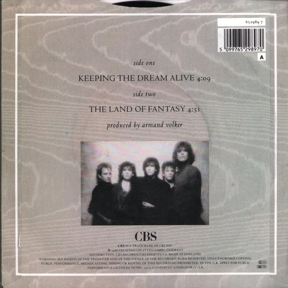 FREIHEIT KEEPING THE DREAM ALIVE 7" VINYL 2 track 7" in title design pic sleeve - Bild 2 von 2