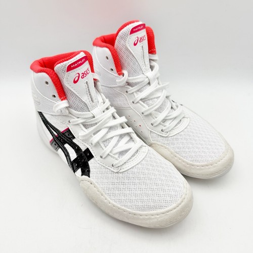 Asics Kids Matflex 7 Wrestling Shoe US 1 EU 30.5 White Pink Athletic EUC - Picture 5 of 12