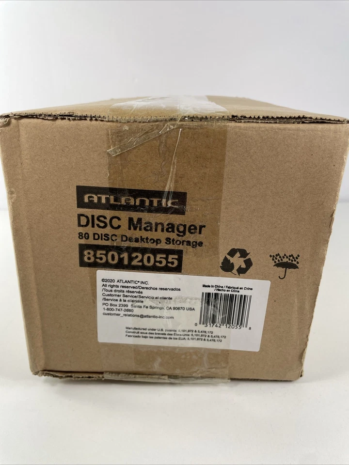 Organizador de almacenamiento de escritorio Atlantic Disc Manager 80 discos CD/DVD nuevo sellado Foto 3 de 4