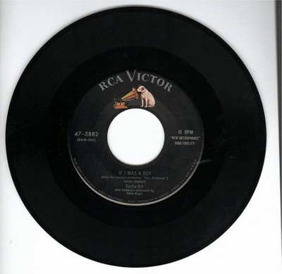 45 RPM Eartha Kitt - Tea In Chicago / If I Was A Boy On 1957 RCA Victor