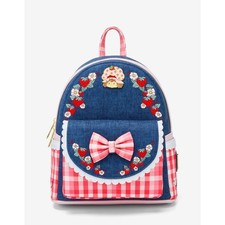 Loungefly Strawberry Shortcake Denim Gingham backpack NWT