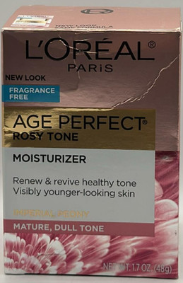 L'oreal Paris Age Perfect Rosy Tone Moisturizer ~ 1.7 OZ ~ FRAGRANCE FREE ~ READ