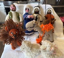 Hand Crocheted Nativity Scene