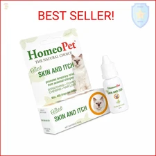 HomeoPet Feline Skin and Itch, Safe and Natural Cat Supplement for Itchy Skin, S