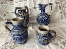 Westerwald Stoneware Pottery Urn + Jugs Bundle x 4