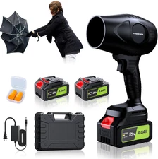 980,000 RPM Cordless Leaf Blower - 21V Electric Handheld Leaf Blower with 2×4.0A