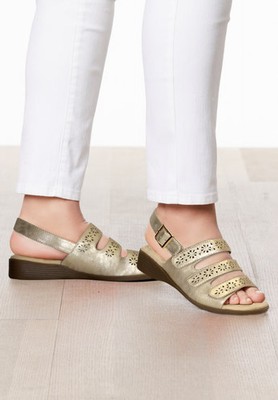 Comfortview Women's The Sutton Suede-Like Adjustable Sandal (Wide Widths