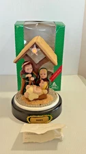 Vintage 1992 Holiday Scene Nativity Scene with Lights and Music In Original Box