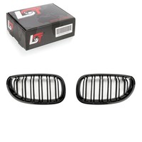 Nieren Frontziergitter KüHlergrill Doppelsteg Schwarz Glanz FüR BMW 5Er E61 M5