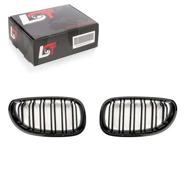 Nieren Frontziergitter KüHlergrill Doppelsteg Schwarz Glanz FüR BMW 5Er E61 M5-image