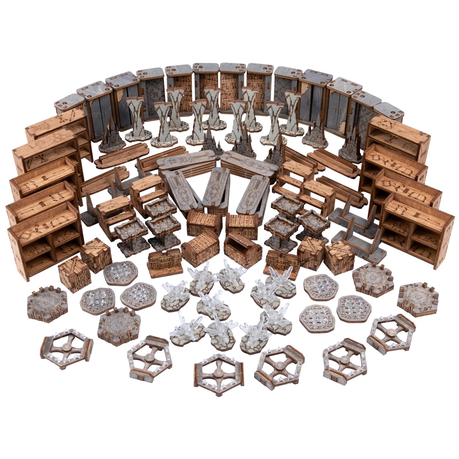 Tabletop Terrain Pack 99 pcs - Token Set with Frosthaven Board Game - Perfect...