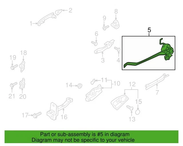 ⭐GENUINE⭐ 后门锁执行器右适用于现代口音 2012 - 2017 814201R030 — 第 4/4 张图片