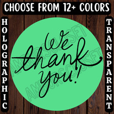 40 THANK YOU STICKERS 2" ROUND LABELS SEALS SHOP SMALL BUSINESS PACKAGING