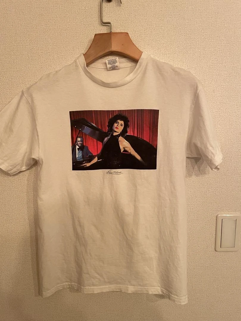 T shirt homme Supreme M 11Aw David Lynch bleu velours iconique streetwear rare limité