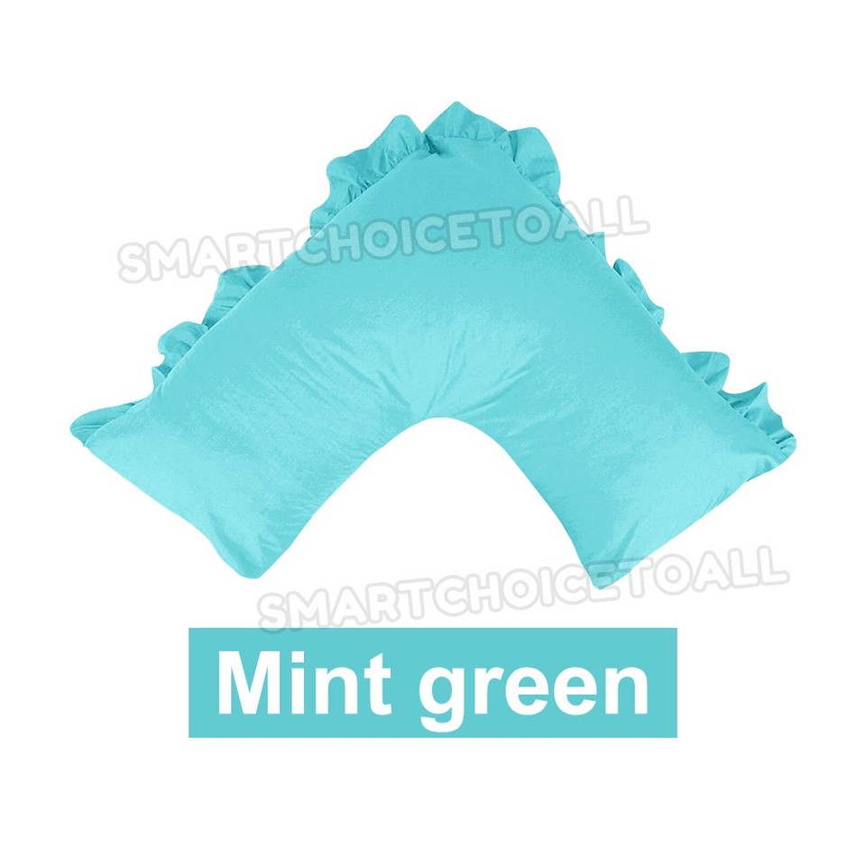 Multicolor Choice V Shape/Tri/Boomerang Ruffled Egding Pillowcase OZ ...
