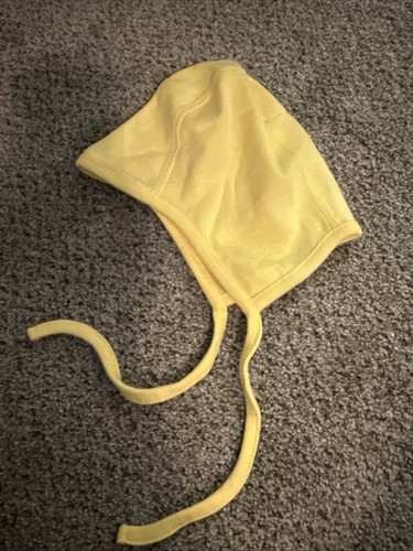 Hanna Andersson Baby Bonnet Hat Cotton Jersey Yellow XS