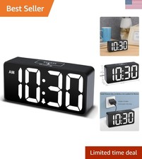 Small Digital Alarm Clock for Bederoom, Large Big Numbers Display with Dimmer...