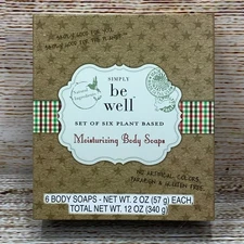 Simply Be Well Moisturizing Body Soaps Set of 6 Plant Based NEW