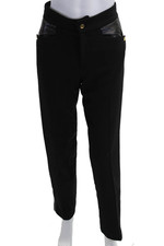 Gucci Womens Dress Pants Black Wool Blend Button Size 26