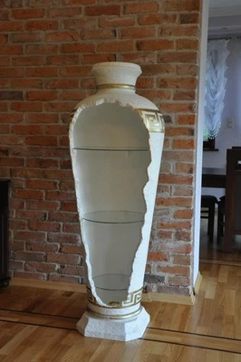 xxl Medusa Antik Stil Vitrine Bar Boden Vase Schrank Vintrinen Säule 153cm Neu - Bild 1 von 4