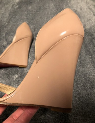 Christian Louboutin Women's Patent Pass Mule Wedges Nude Size 36 - Picture 7 of 18