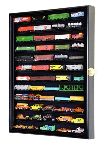 12 Shelves N Z Scale Train Model Trains Display Case Cabinet Wall Rack ...