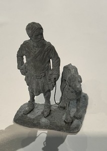 Medieval Hunting Hunt Master with Wolfhound 1/32 White Metal Figure