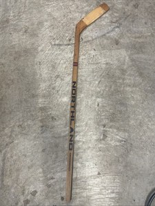 Vintage Northland Hockey Stick Crackshot Flat Blade 2-Piece Wooden Minnesota USA