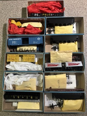 Vtg  Athearn Blue Box HO Scale Lot Of 11 MixedFreightTrainCars See Descript NIB