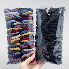 50PCS Girls Mixed Color Hair Ties Elastic Ponytail Holders Hair Accessories