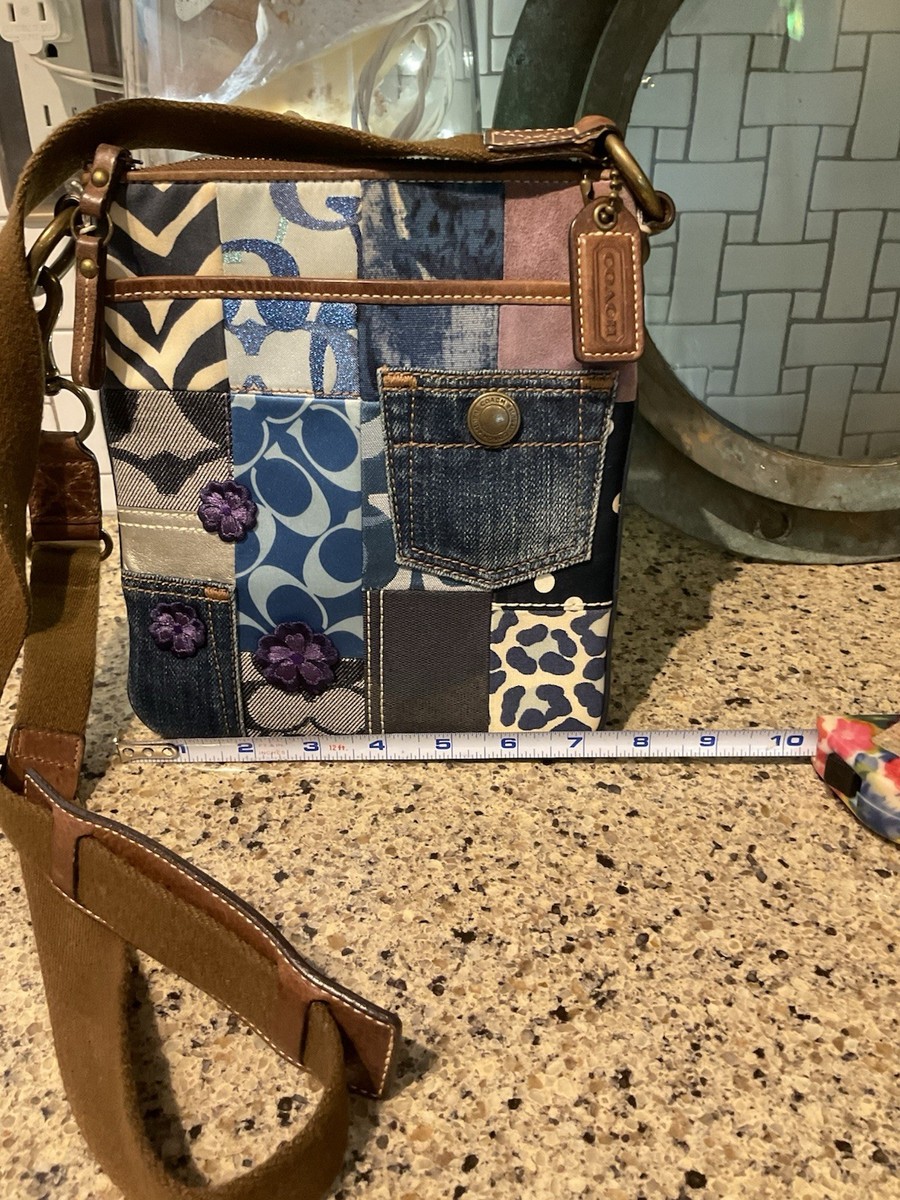 COACH Vintage DENIM Patchwork Crossbody Bag LIMITED EDITION 10818