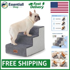 Elegant 3-Step Pet Stairs for Small Dogs and Cats - Non-Slip Safety Design