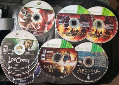 Lot 5 Fantasy Games Xbox 360 Dragons Dogma Fable Lost Odyssey Arcania Gothic 4