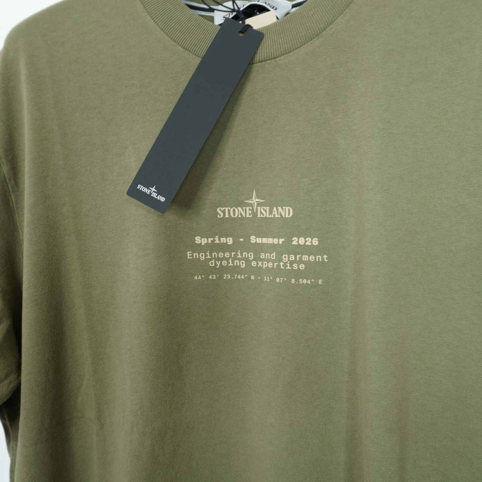 Stone Island Garment Dyeing Expertise Khaki T-Shirt RRP £200 image 2