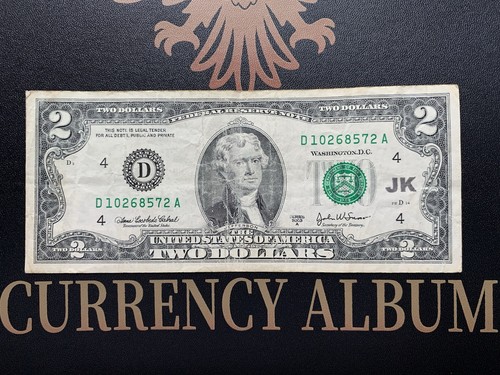 2003 - $2 Two Dollar Bill Rare Series A. D - Cleveland Ohio - Picture 1 of 3