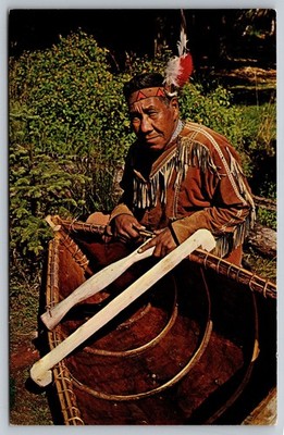 Postcard Canada Prince Edward Island Rocky Point Micmac Indian Village 54Q