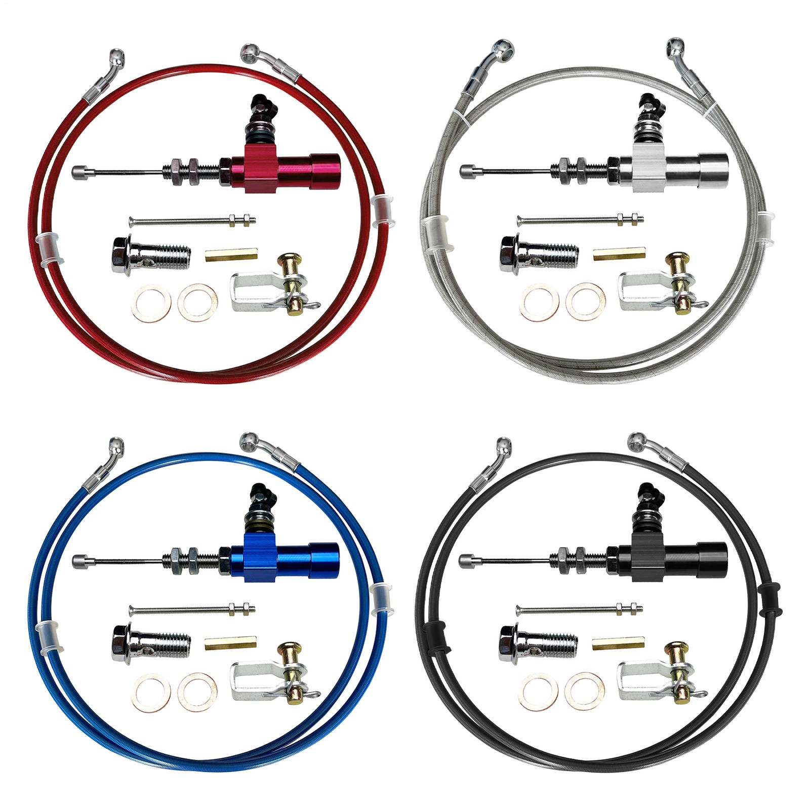 Hydraulic Line Hose Kit 12.7mm Motorcycle Hydraulic Brake Lines Tee Hose Univers