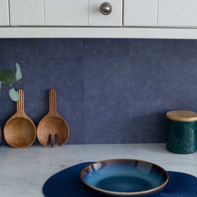 d-c-fix Micro Cement blau 15,25 x 15,25 cm selbstklebende Vinyl Wandfliesen