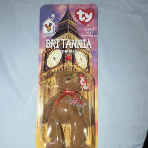 Ty Teenie Beanies Britannia the Bear 1999 McDonald's Exclusive Plush