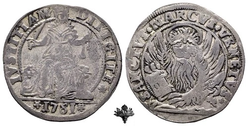 VENICE REPUBLIC Lira of 30 money 1781 Anonymous coin SILVER