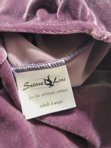 Camisola Sataras Leos De Colección Terciopelo Suave Brillante Leotardo Púrpura Adulto L Nueva con Etiquetas - Imagen 10 de 15