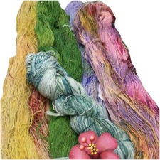 Lot Of 5 Hand dyed Worsted Superwash Merino Nylon Sequins Fingering Yarn 500g