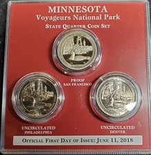 2018 America the Beautiful Minnesota P-D-S 3-Quarter Coin Set