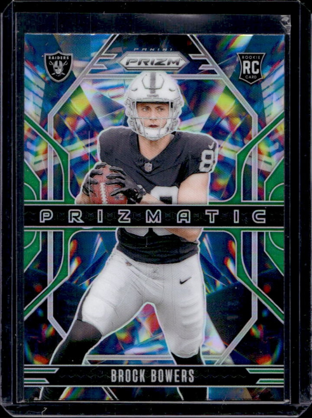 2024 Prizm Brock Bowers Prizmatic RC Green Rookie #20 Raiders