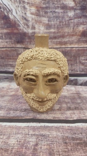North Cole Pottery Ugly Face Jug Pottery Sandy Cole K Brown Signed 2000