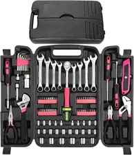 TLGREEN 95 Piece Tool Set, Kit, Mechanics Portable Pink