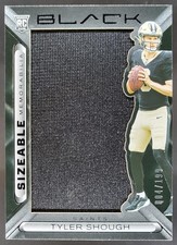 2025 Panini Black Tyler Shough Sizeable Rookie Memorabilia /199 RC Saints CG4