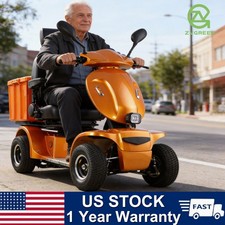 1000W 4-Wheel Heavy Duty Seniors Mobility Scooter 500lb 33 Miles 48V 20Ah 15 mph