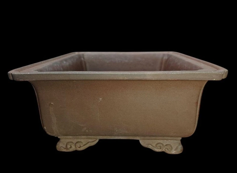 Japanese Bonsai pot TOKONAME SHIDEI Unglazed Rectangular shape Medium size W29cm - Image 2 of 4