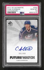 2011 SP Authentic Future Watch Autograph #252 Cam Atkinson RC Rookie PSA 10